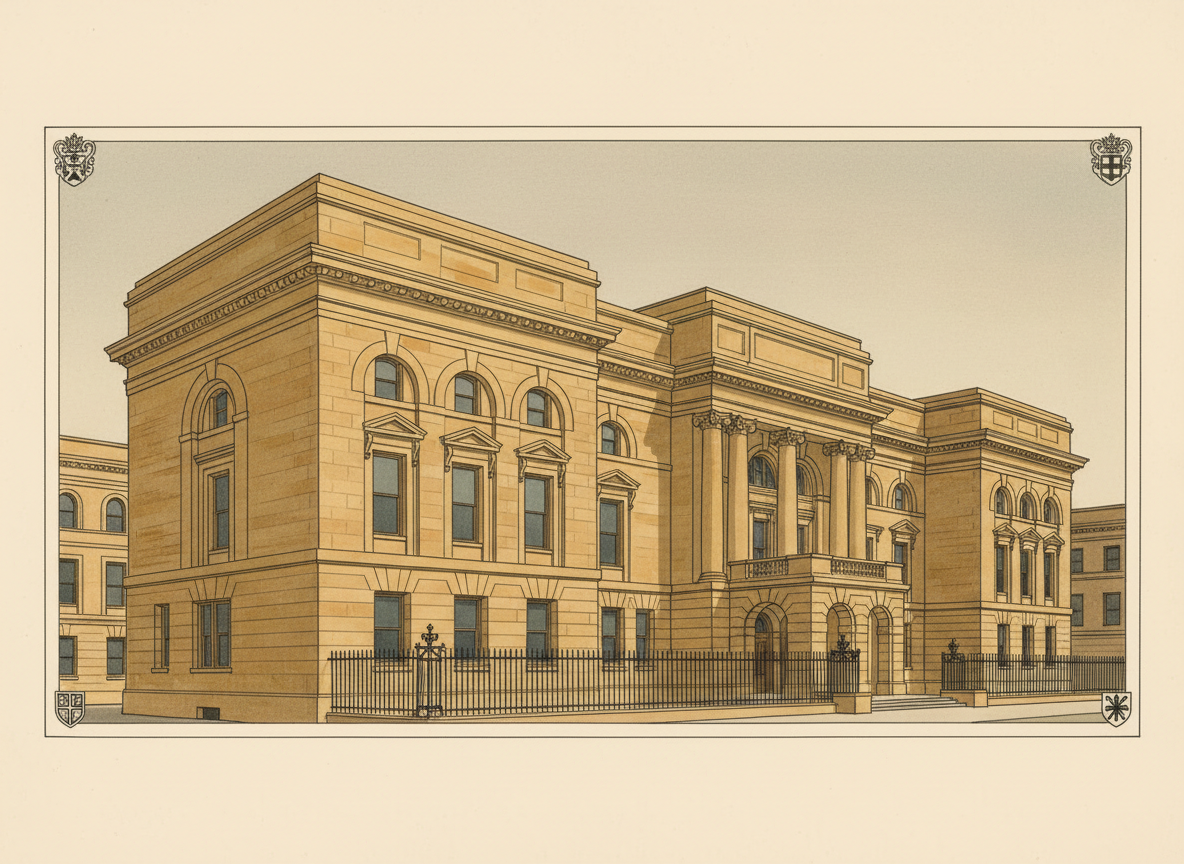 Osgoode Hall exterior in full warm light